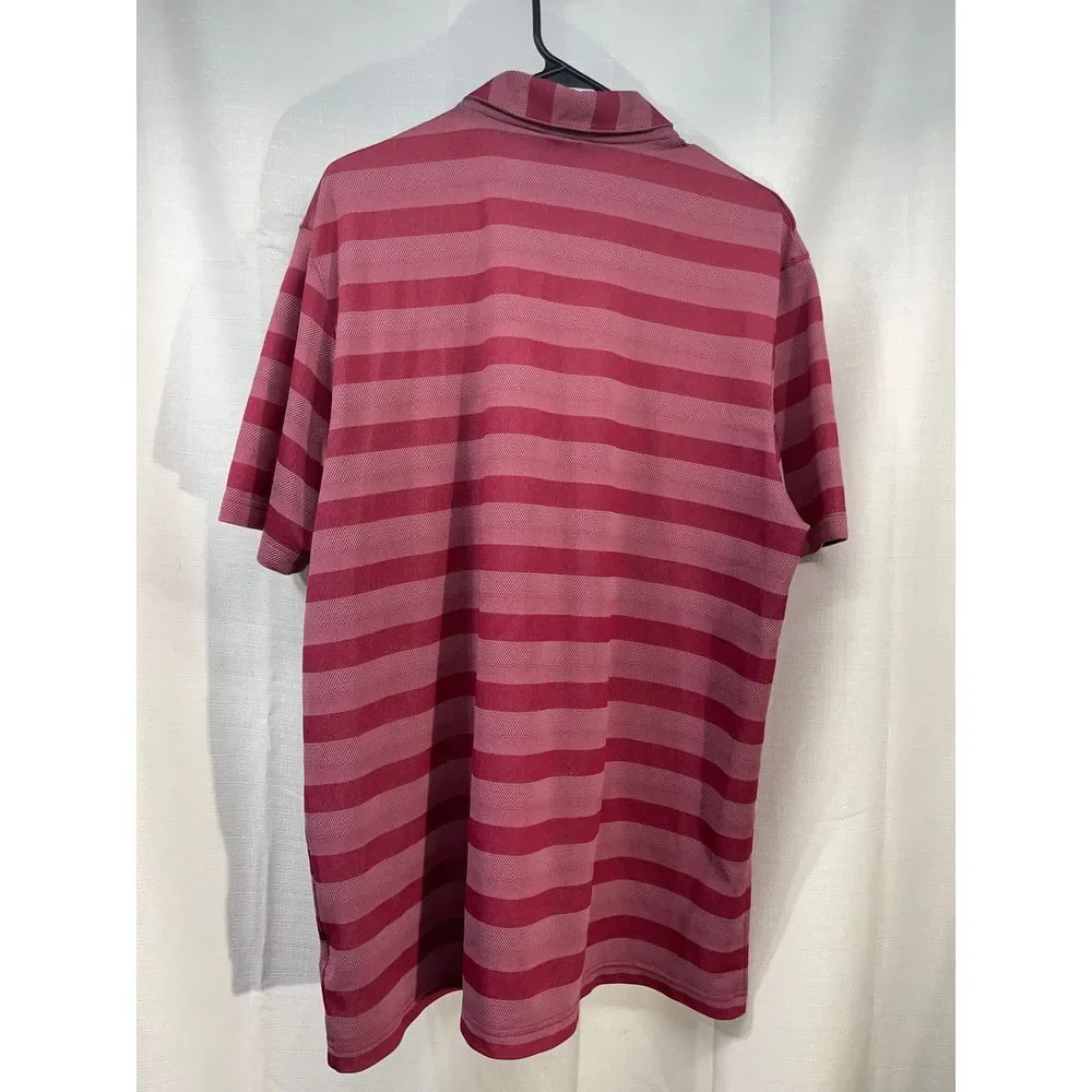 Adidas‎ Men's Polo Stripes Breathable Red Size XL